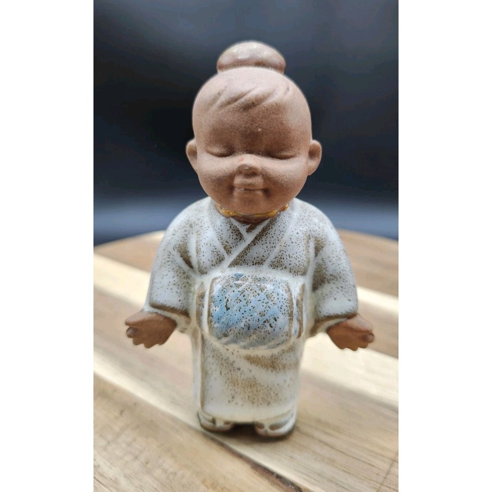 Vintage LJ Original Made‎ In Japan Ceramic Small Child In Kimono Figurine